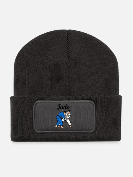 Judo Sport Judoka - Recycelte Patch Beanie - Dunkelgrau