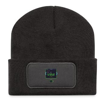 Ca Marche Sur Ma Machine - Beanie recyclé à patch - charbon - Devant