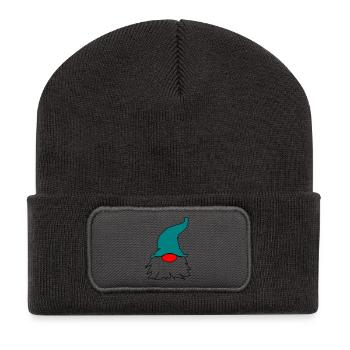 blauer_wichtel_21 - Recycelte Patch Beanie - Dunkelgrau - Vorne