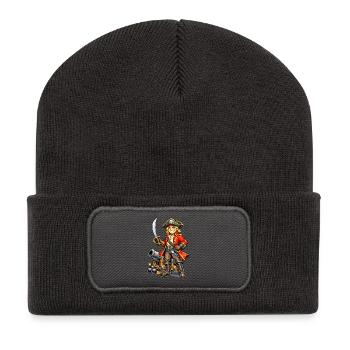 Blonder Seeräuber - Recycelte Patch Beanie - Dunkelgrau - Vorne
