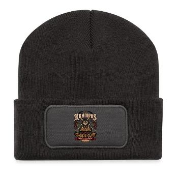 Krampus Cookie Club gebacken nach Mitternacht - Recycelte Patch Beanie - Dunkelgrau - Vorne
