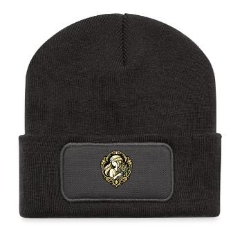 Golden Grain Queen Emblem - Recycled Patch Beanie - dark grey - Front