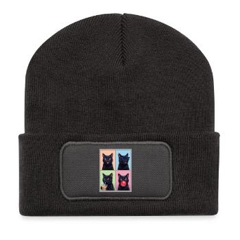 Cats Bombay Cat - Recycled Patch Beanie - dark grey - Front