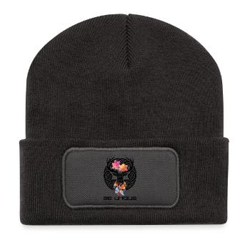 Hibiscus Tropical Spirit Kaleidoscope - Recycled Patch Beanie - dark grey - Front