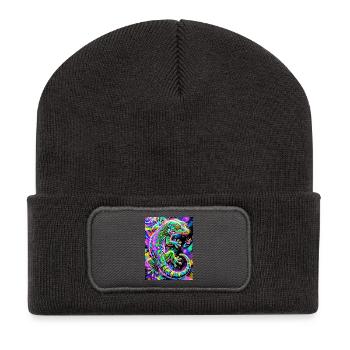 Gecko - Beanie recyclé à patch - charbon - Devant
