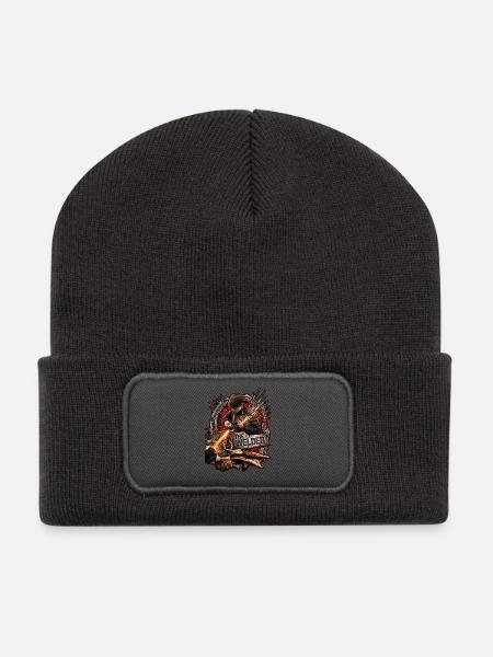 Der Schweißer Funkenkraft - Recycelte Patch Beanie - Dunkelgrau