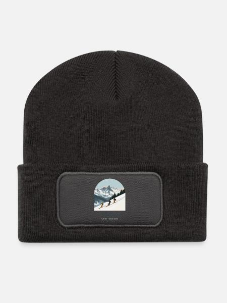 Tirol Austria Alpine Skiing - Recycelte Patch Beanie - Dunkelgrau
