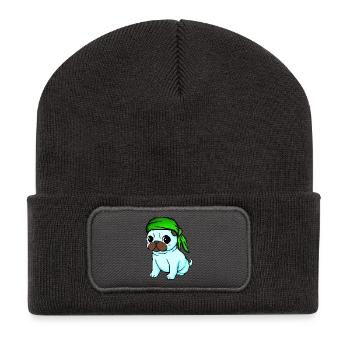 Bandana Mops - Recycelte Patch Beanie - Dunkelgrau - Vorne
