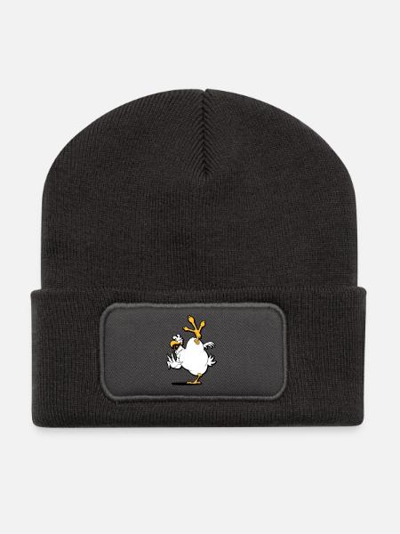 kung_fu_chicken - Recycled Patch Beanie - dark grey