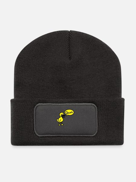 Quack - Duck - Recycled Patch Beanie - dark grey
