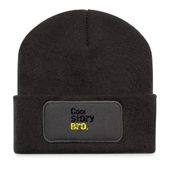 Cool story Bro - Recycled Patch Beanie - dark grey - Front
