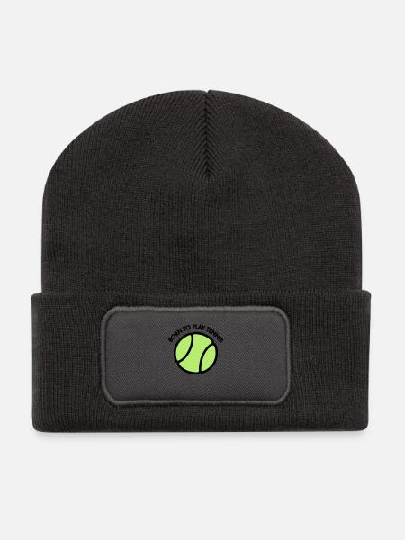 Tennis - Recycelte Patch Beanie - Dunkelgrau