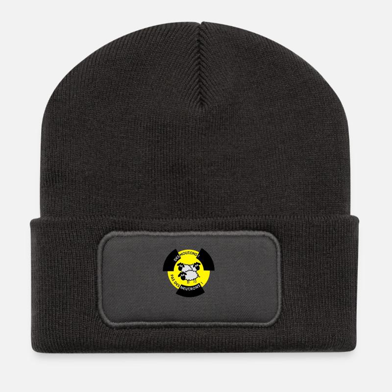 Sheep! No Neutron! - Recycled Patch Beanie - dark grey