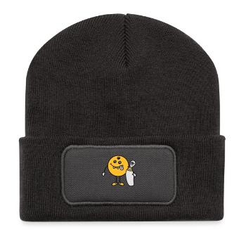Funny Bowling Friends - Beanie recyclé à patch - charbon - Devant
