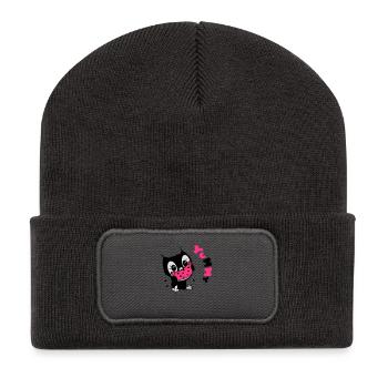Eule yumyum - Recycelte Patch Beanie - Dunkelgrau - Vorne