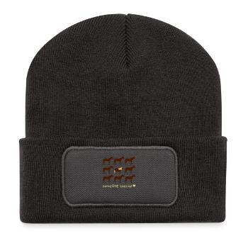 JaC's Haflinger - Recycelte Patch Beanie - Dunkelgrau - Vorne