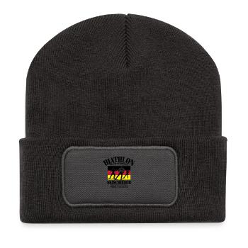 Biathlon - Langlauf - Oberhof - Ruhpolding - Recycelte Patch Beanie - Dunkelgrau - Vorne