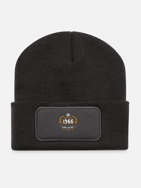original since 1966 simply the best 50th birthday - Recycelte Patch Beanie - Dunkelgrau