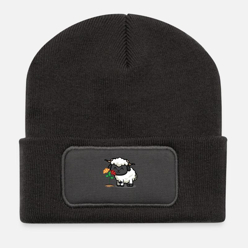 Stop & smell the flowers <3 - Recycled Patch Beanie - dark grey