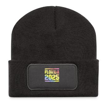 Florida 2025 Colorful - Recycled Patch Beanie - dark grey - Front