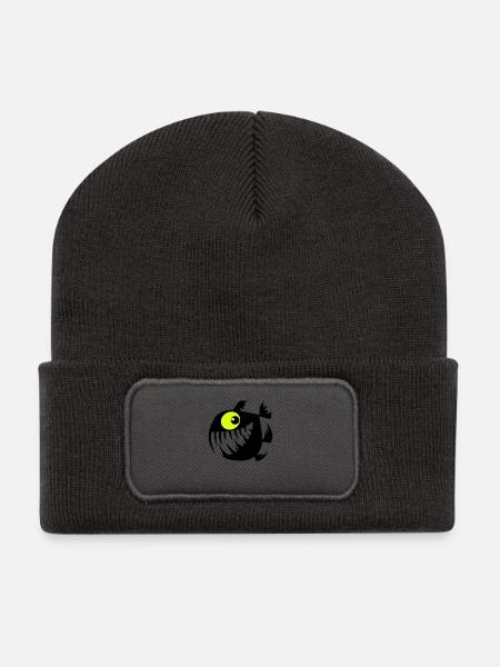 Joyeux Perry - Beanie recyclé à patch - charbon