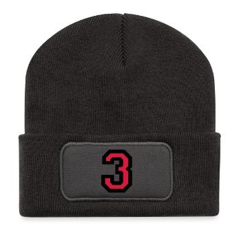 Numéro trois - Le numéro 3 - Beanie recyclé à patch - charbon - Devant
