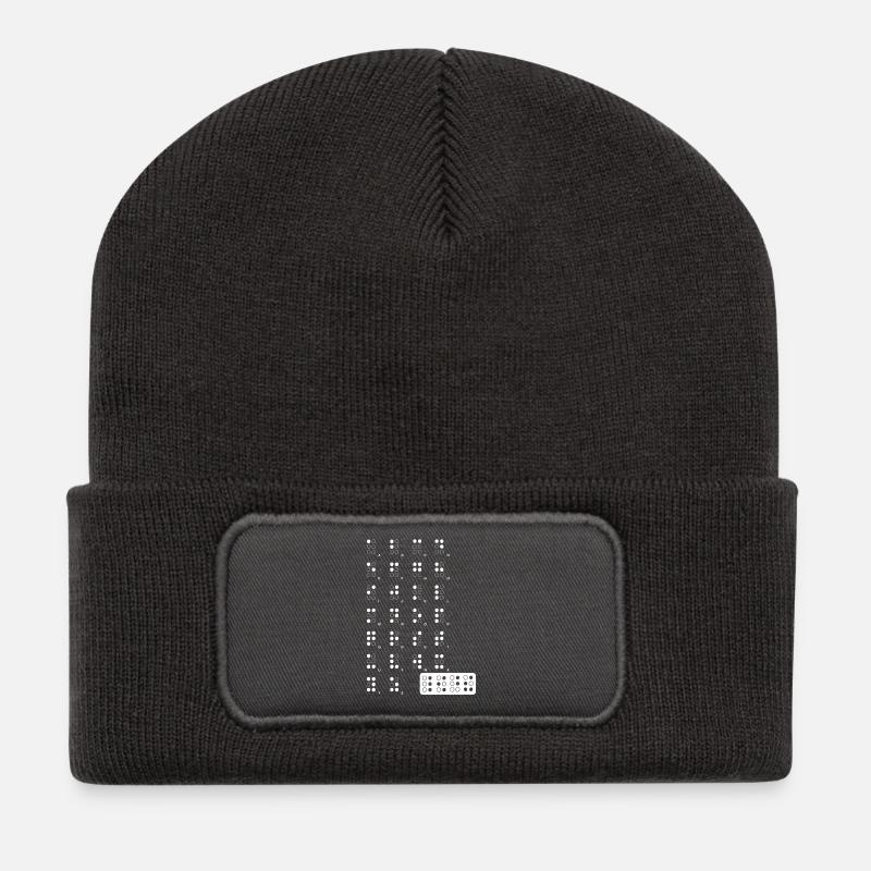 Braille wite - Recycelte Patch Beanie - Dunkelgrau