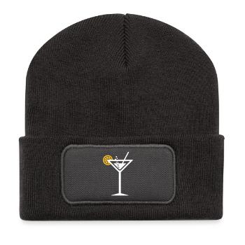 Cocktail - Recycelte Patch Beanie - Dunkelgrau - Vorne