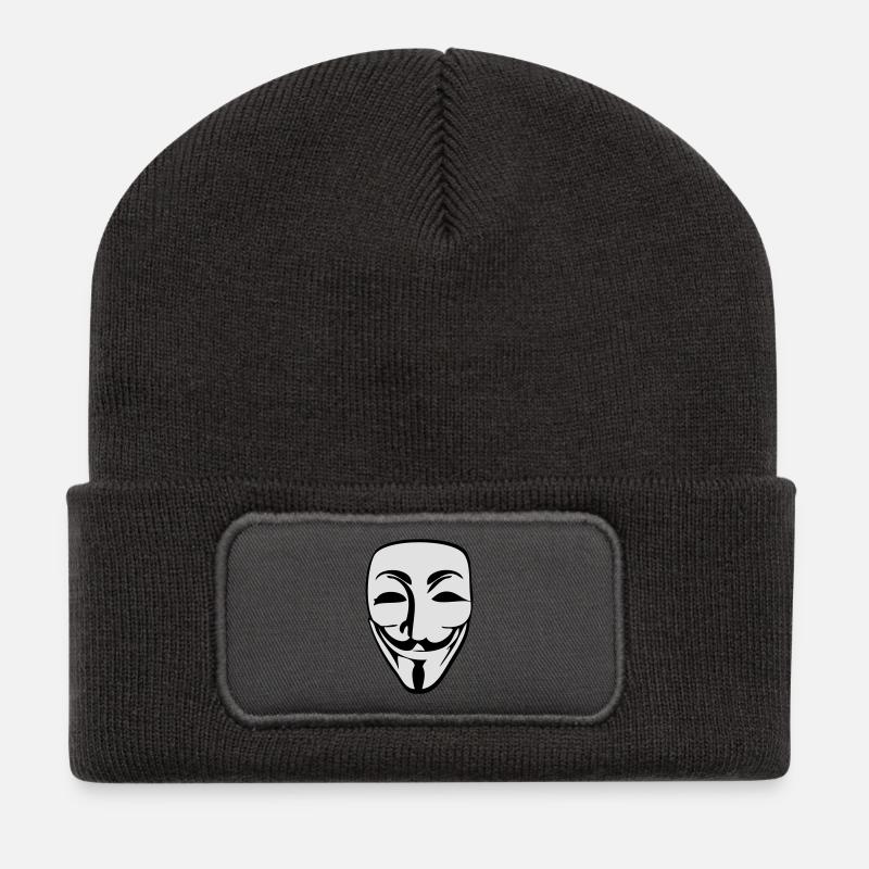 Anonymous - Beanie recyclé à patch - charbon