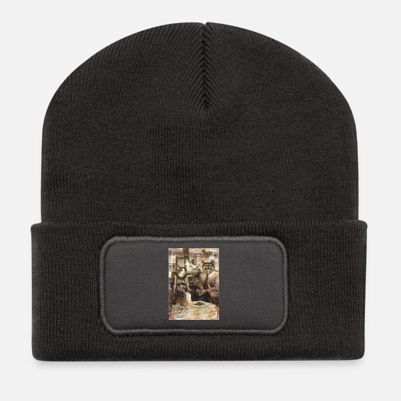 cats/cats - Recycled Patch Beanie - dark grey