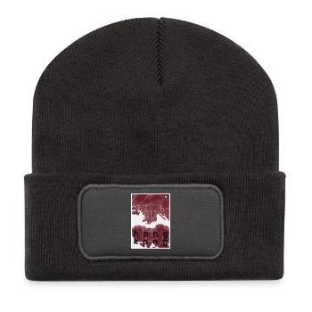 Hong Kong Hipster Stadt Karte rot - Recycelte Patch Beanie - Dunkelgrau - Vorne