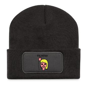 Emoji Greetings bye - Recycled Patch Beanie - dark grey - Front