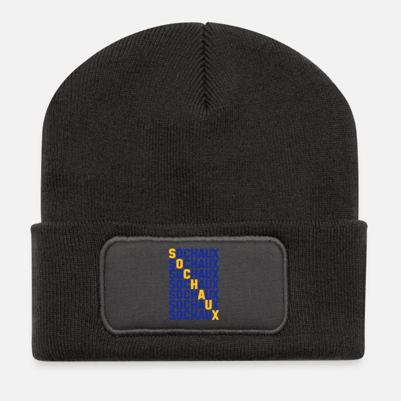 Sochaux Gitter - Recycelte Patch Beanie - Dunkelgrau
