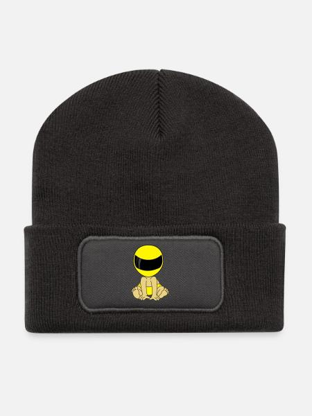 Biker Baby - Recycelte Patch Beanie - Dunkelgrau