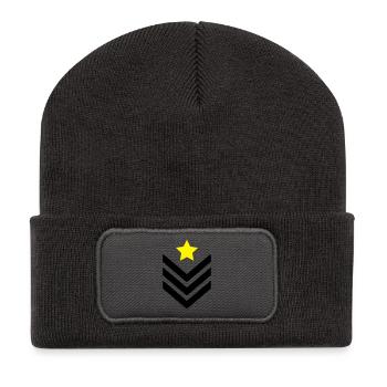 abzeichen_002 - Recycelte Patch Beanie - Dunkelgrau - Vorne