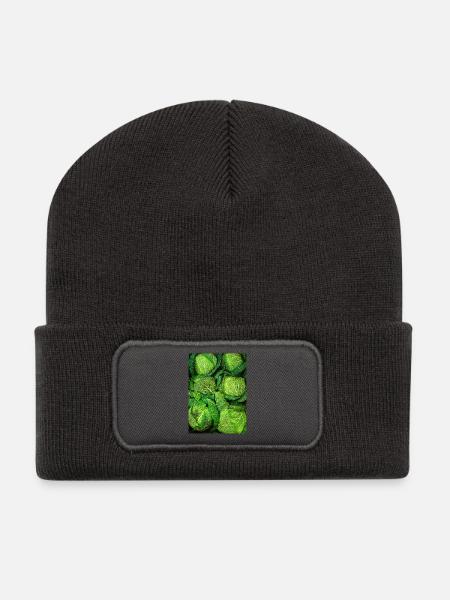 Wirsing Kohl - Recycelte Patch Beanie - Dunkelgrau