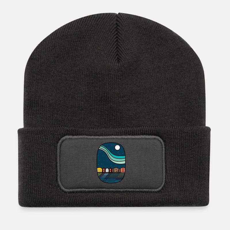 Bakklandet - Recycelte Patch Beanie - Dunkelgrau