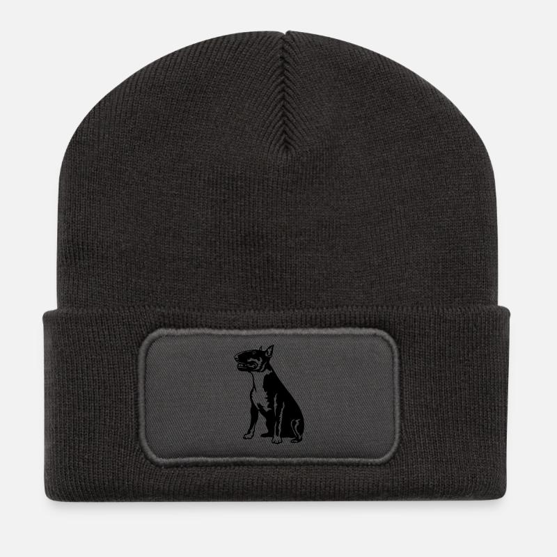 Bullterrier - Recycelte Patch Beanie - Dunkelgrau