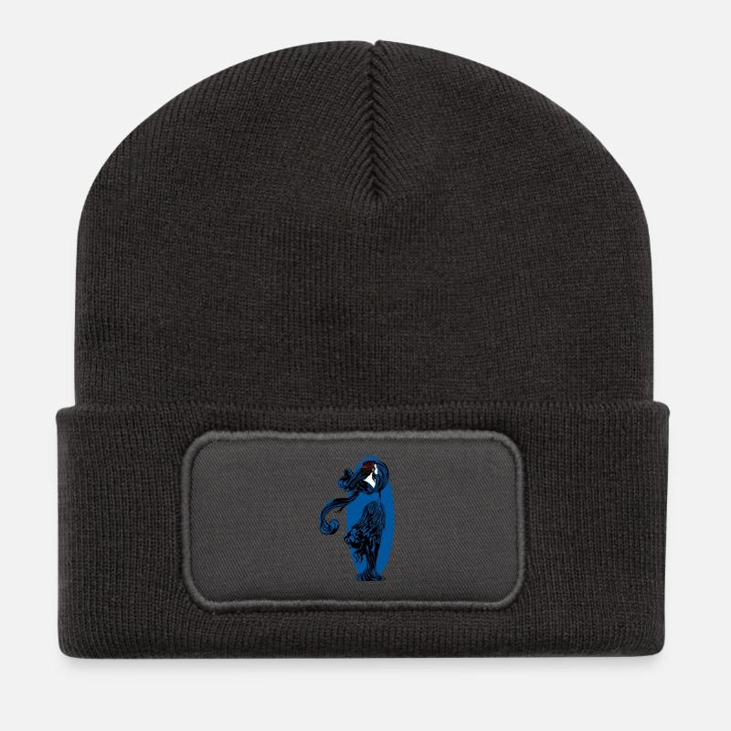 Silhouette féminine - Beanie recyclé à patch - charbon