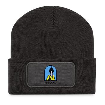 SEOUL - N Seoul Tower - Recycelte Patch Beanie - Dunkelgrau - Vorne