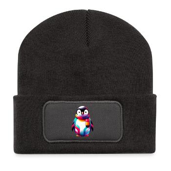 Pingouin - Beanie recyclé à patch - charbon - Devant