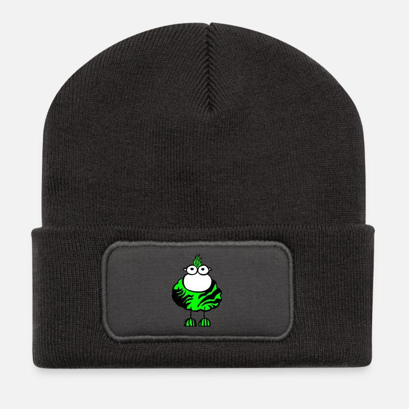 Punkschaf - Recycelte Patch Beanie - Dunkelgrau