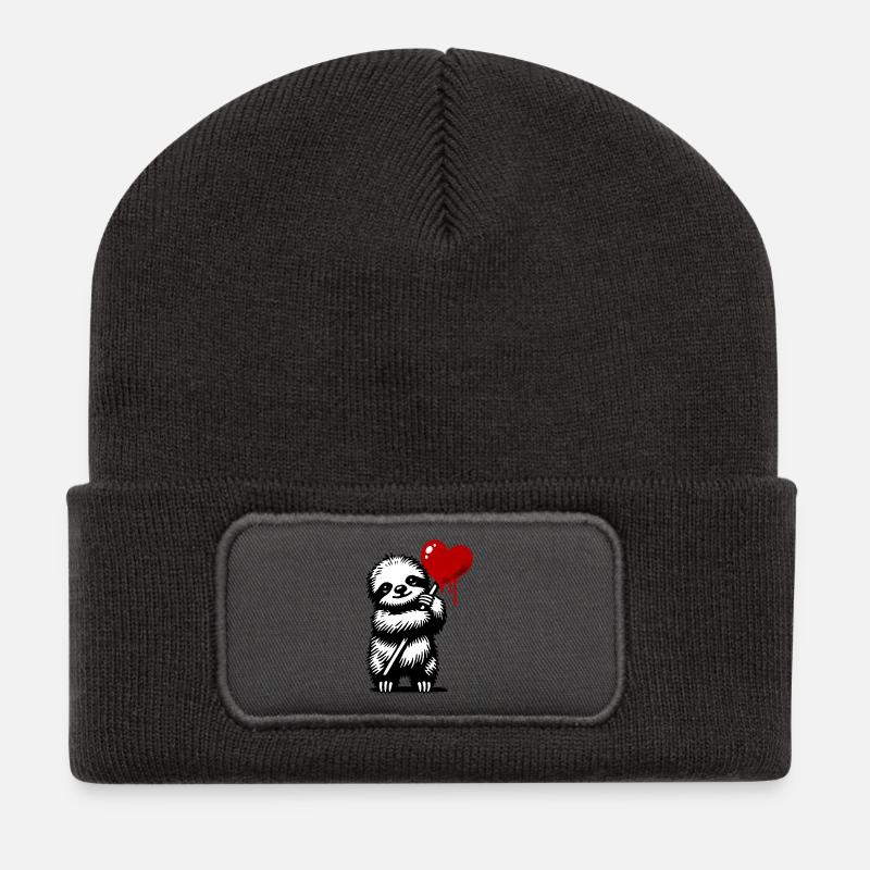 Faultier - Recycelte Patch Beanie - Dunkelgrau