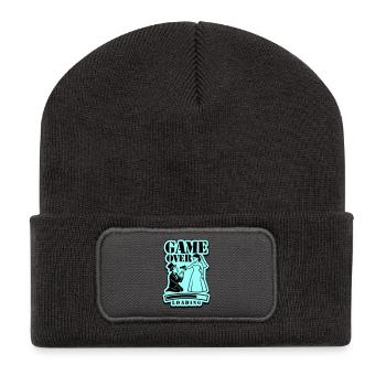 Hochzeit Game Over Loading - Recycelte Patch Beanie - Dunkelgrau - Vorne