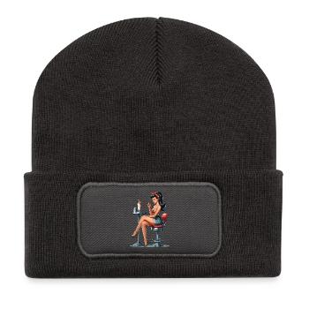 Milkshake Rockabilly Pin Up Gift - Recycled Patch Beanie - dark grey - Front