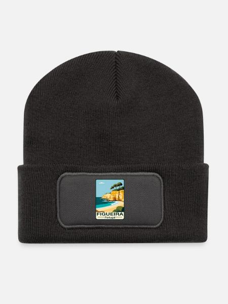 Figueira Küste Portugal - Recycelte Patch Beanie - Dunkelgrau