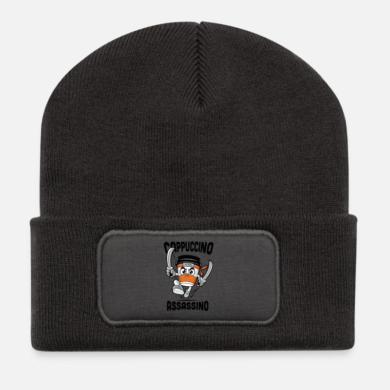 Cappuccino Assassino - Beanie recyclé à patch - charbon