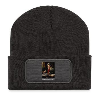 classical vibes Mozart DJ - Recycled Patch Beanie - dark grey - Front