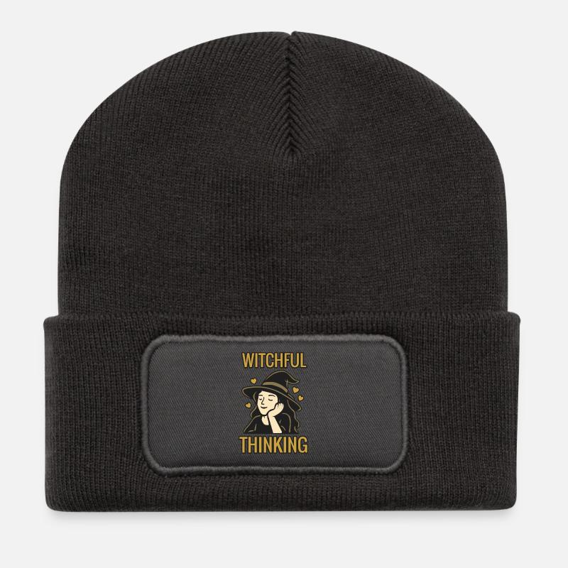 Witchful thinking - Halloween 2025 - Recycled Patch Beanie - dark grey