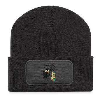Six Seven Meme 6 7 Rabe Bücher 67 Humor - Recycelte Patch Beanie - Dunkelgrau - Vorne